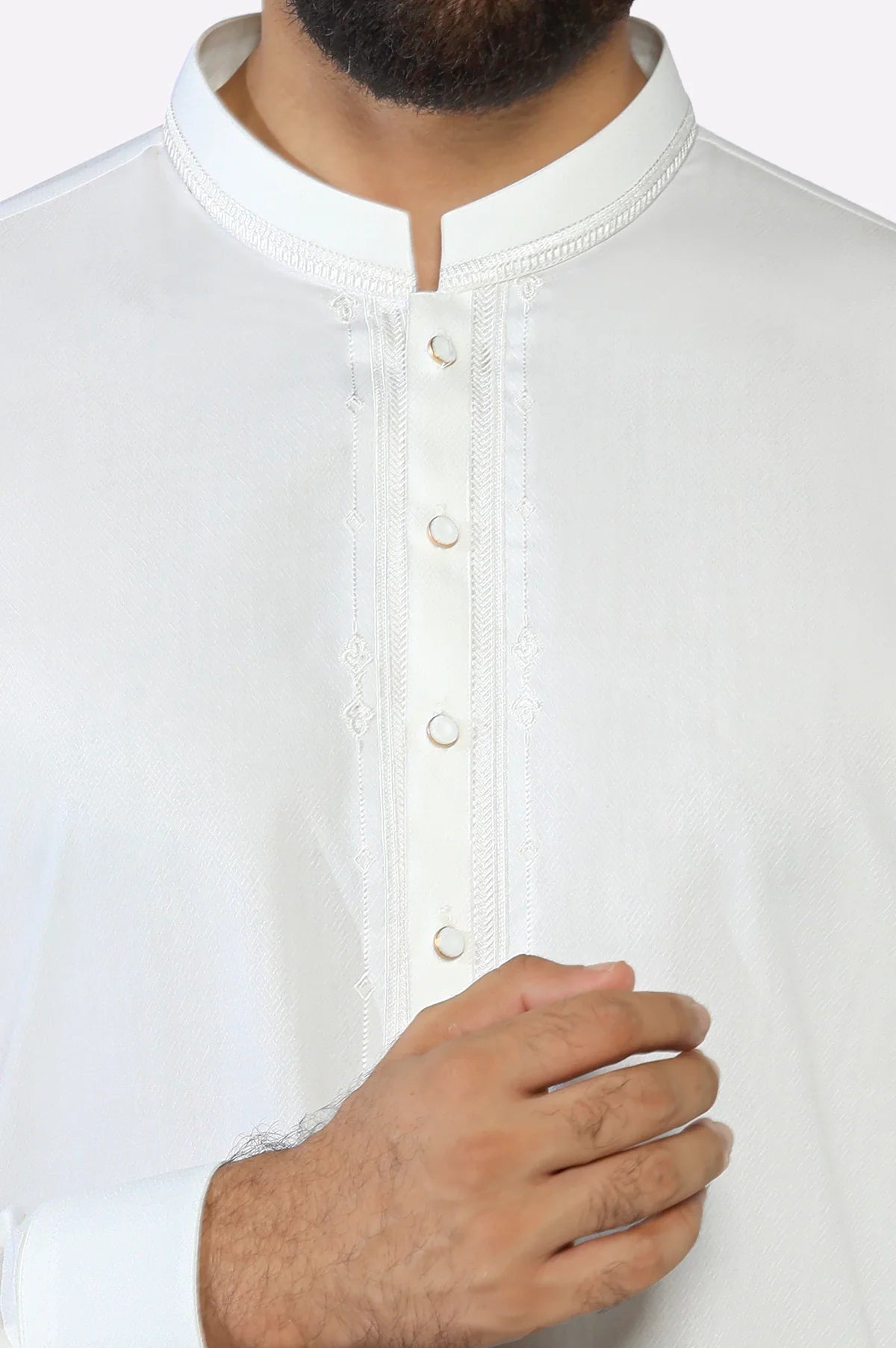 Off White Wash & Wear Shalwar Kameez