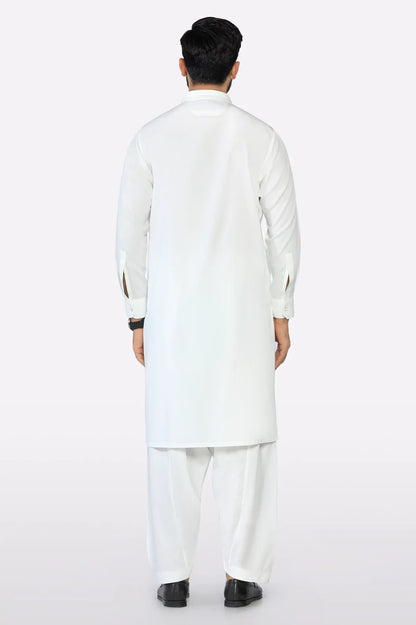 Off White Wash & Wear Shalwar Kameez