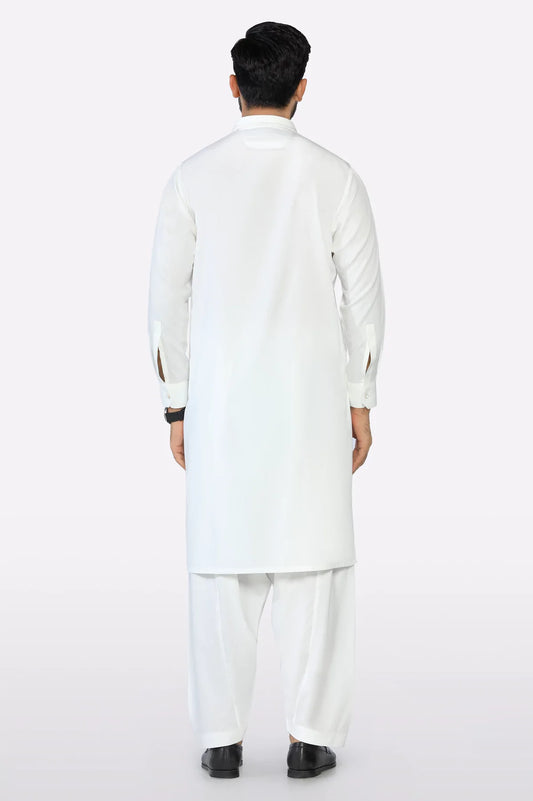 Off White Wash & Wear Shalwar Kameez