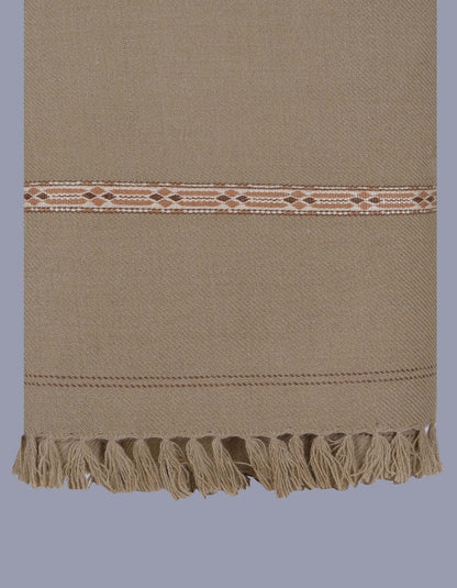 Brown Plain Wool Blend Men Shawl