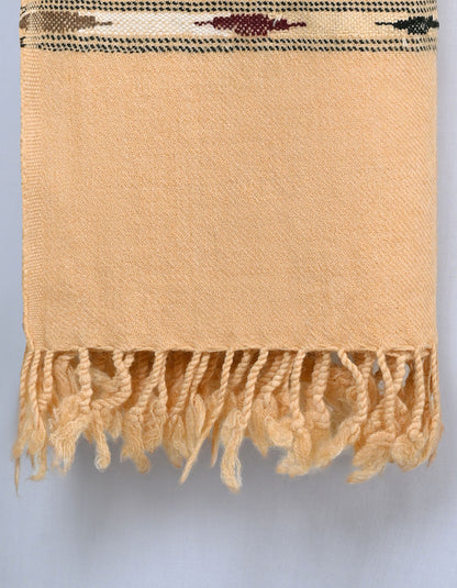 Khaki Plain Wool Blend Men Shawl