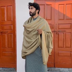 Swati Dhussa Shawl For Men - Tan Pista -